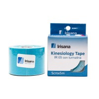 Kinésiologie Tape Irisana avec tourmaline bleue 5cmx5m