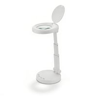 Lampe de bureau LED FLIP avec lentille grossissante 5x : pour les travaux de précision en esthétique, manucure ou électronique