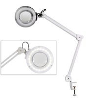 Expand Lampe loupe à lumière froide LED avec trois grossissements (base de fixation par pince)