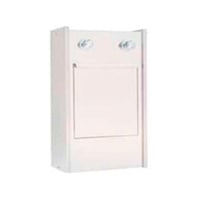 Lave-câble apparent avec cuve d'emboutissage et robinets temporisés : en acier inoxydable avec support de cale à l'intérieur (45 x 30 x 75 cm)