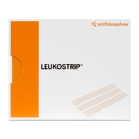 Leukostrip 13 mm x 102 mm : bandes adhésives poreuses pour la fermeture des plaies (boîte de 50 sachets de six bandes -300 unités-)