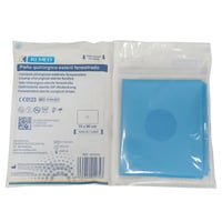 Champs chirurgicaux stériles fenêtrés avec adhésif central divisés en deux moitiés (différentes tailles)