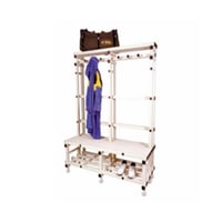 Banc modulable avec portemanteau et étagère de deux mètres