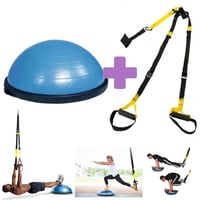 PACK VALEUR GET IN SHAPE : Bosu Ball Kinefis + Kinefis Suspension Kit TRX Type : Effectuez un entraînement fonctionnel où vous le souhaitez