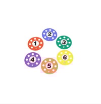 Jeu de six disques à trous