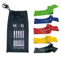 Kit de 5 bandes élastiques en latex avec 5 niveaux de résistance