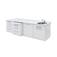 Mobilier Technoflux pour cabinet dentaire : ensemble de quatre modules