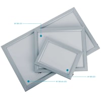 Négatoscope LED extra-plat AF200 avec cadre en aluminium : Double corps