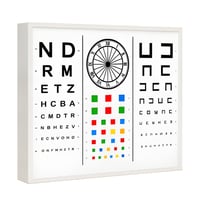 Optotype pour examens ophtalmologiques chez l'adulte