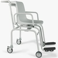Fauteuil pèse-personne Seca 952 d'une capacité de 200 kg : avec accoudoirs et repose-pieds rabattables, frein et siège ergonomique