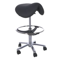 Tabouret haut Kinefis Elite : Type poney ou selle d'une hauteur de 61 à 86 cm et repose-pieds (Diverses couleurs disponibles)