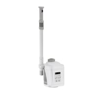 Vapeur facial à l'ozone chrome : avec tête rotative avec réceptacle essentiel et bras rotatif (capacité de 1,3 litre)