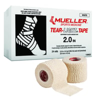 Boîte de pansements adhésifs élastiques déchirables blancs Mueller Tear-Light Tape® - Tailles variées Boîte de pansements adhésifs élastiques déchirables blancs Mueller Tear-Light Tape® - Tailles variées