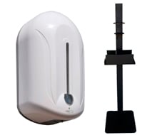 Supports et distributeurs de gel hydroalcoolique