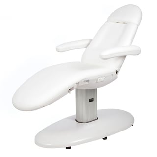 Fauteuil brancard Vome beauty : Électrique avec trois moteurs pour régler la hauteur et l'inclinaison du dossier, grand confort et accoudoirs rabattables