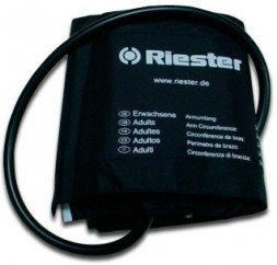 Manchette velcro noire pour tensiomètre Riester. Taille adulte (trois modèles)