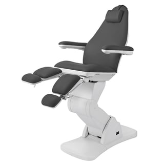 Fauteuil de podologie électrique Cubo : Trois moteurs qui contrôlent la hauteur, le dossier et l'inclinaison du siège