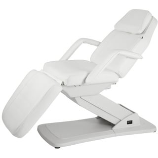 Fauteuil de soins de beauté Ster : Électrique avec trois moteurs pour régler la hauteur et l'inclinaison du dossier, accoudoir amovible et trou pour le visage