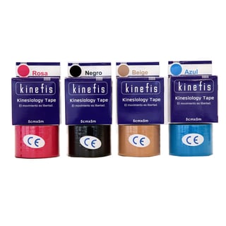 Pack Économies - Bandage neuromusculaire de 24 rouleaux - Ruban de kinésiologie Kinefis 5 cm x 5 mètres