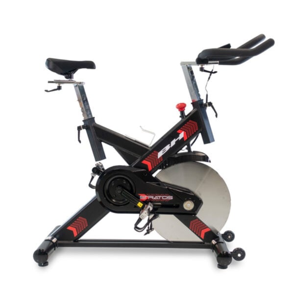 Vélo d'intérieur BH Stratos H9178B pour usage semi-professionnel : entraînements exigeants, posture parfaite et confort maximal pour vos séances à domicile.