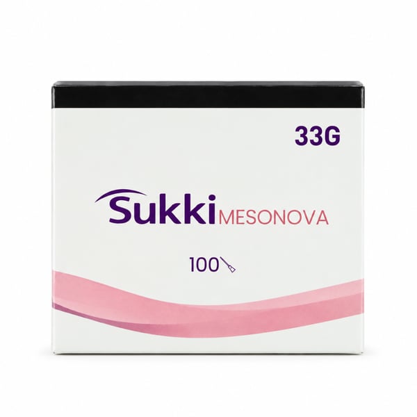 Aiguilles jaunes (30G) pour mésothérapie Sukki MESONOVA - Calibre standard (boîte de 100 unités)