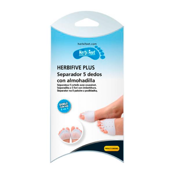 Herbifive Plus : séparateur à 5 orteils avec coussinet