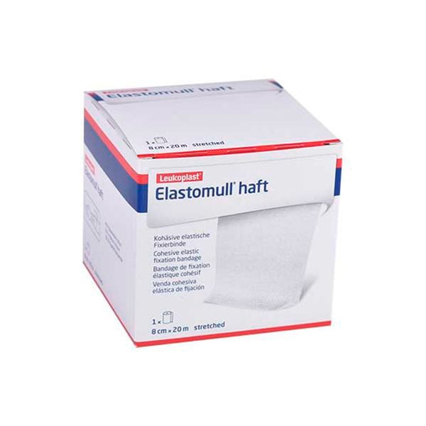 Elastomull Haft 8 cm x 20 m: gaze de bandage élastique cohésive