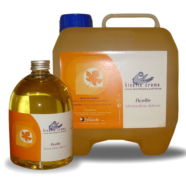 Huile d'amande 100 % pure (bouteille de 5 litres) + 1 bouteille d'huile d'amande de 500 ml GRATUITE