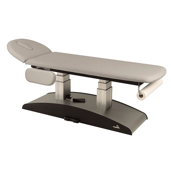 Civière électrique écoposturale : Élévation verticale, deux corps et bras repliables incorporés (62 x 207 cm)