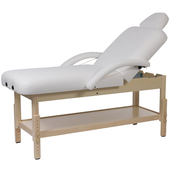 Longue civière esthétique en bois fixe à deux sections: Fonctionnalité et finitions de haute qualité (2 couleurs de bois disponibles)