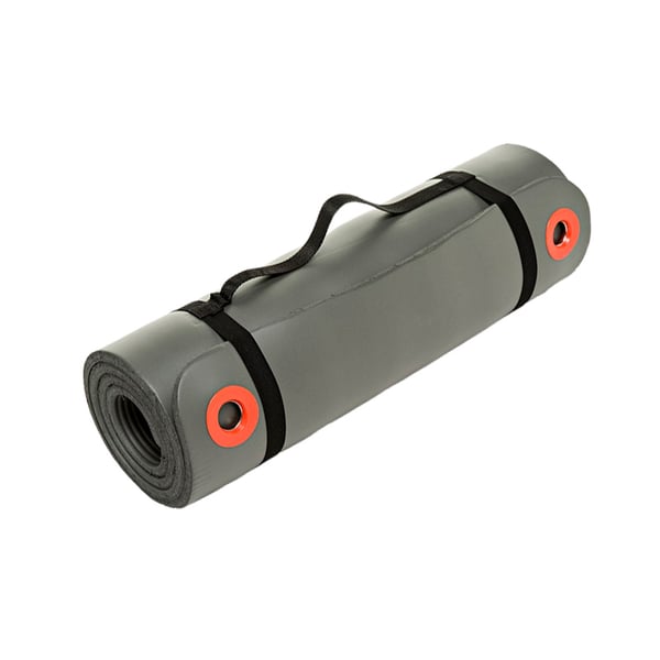 Tapis de yoga gris en NBR découpé à l'emporte-pièce, 180 x 60 x 1,25 cm : idéal pour le yoga, le pilates et le fitness.