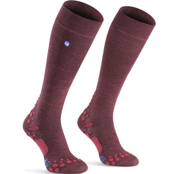 DERNIERES TAILLES - Chaussettes Compressport Care Socquettes Daily Life - Couleur Grenat (Taille L)