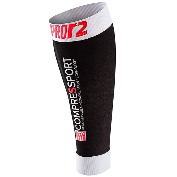 DERNIÈRES TAILLES - Compressport Pernera Pro Racing Calf R2 Swiss - Couleur Noir (Taille 1: 30-34 cm)