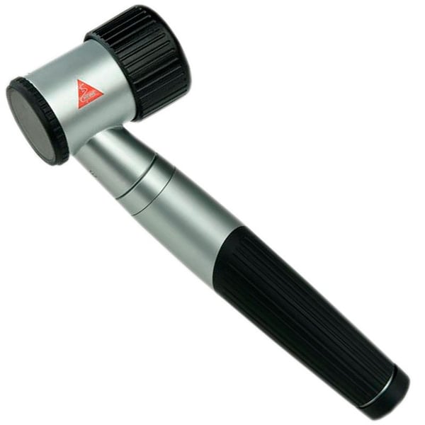 Dermatoscope Heine mini 3000 : avec poignée à piles, disque de contact et huile pour dermatoscopie