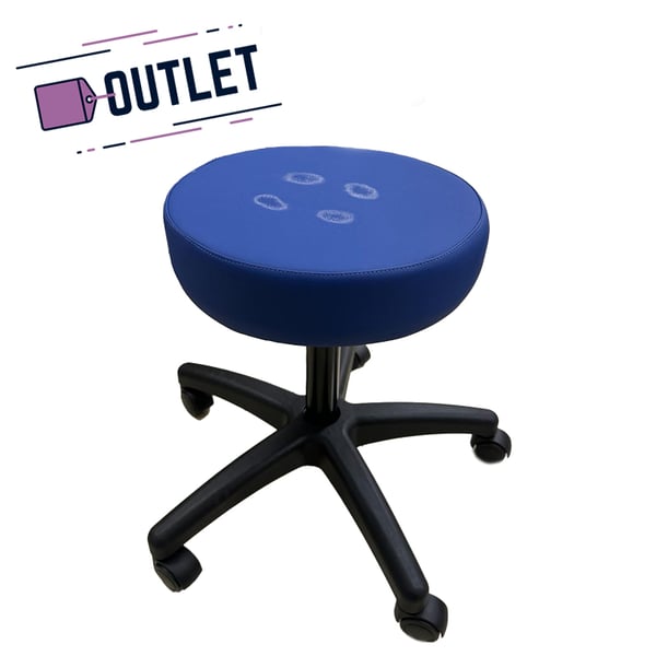 Tabouret bas Kinefis Economy : Hauteur 44 - 57 cm (Bleu Hôtesse) - OUTLET