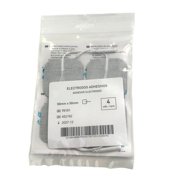 Électrodes adhésives carrées Câble économique - (50x50 mm)