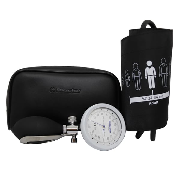 Tensiomètre anéroïde antichoc Riester Precisa N : Avec brassard, velcro, un tube et sans latex