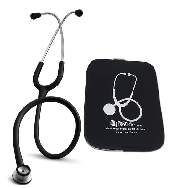 Stéthoscope Littmann Classic II néonatal (couleur noire) + Etui de protection rembourré cadeau