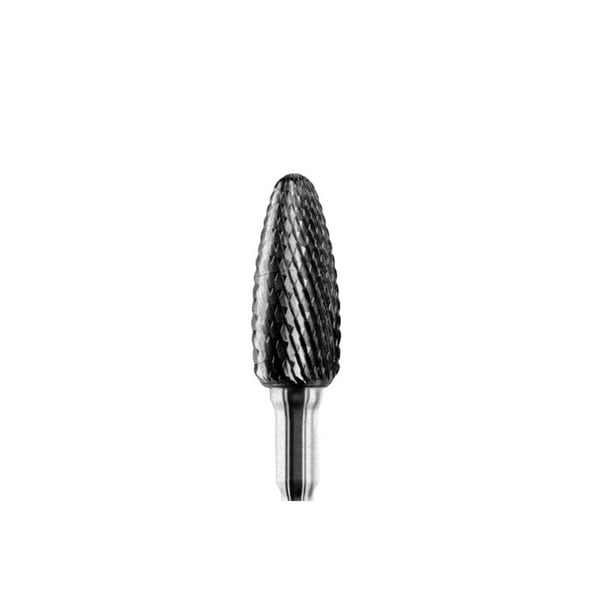 Fraise en carbure de tungstène Type L Gaucher 425X (060) : Abrasion moyenne. Idéal pour le ponçage des ongles