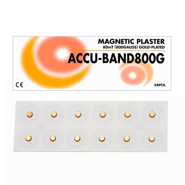 Aimant Accu-Band Plaqué Or 800 gauss : Diamètre 5mm (24 unités)
