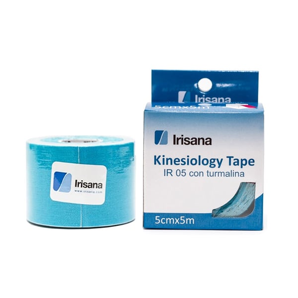 Kinésiologie Tape Irisana avec tourmaline bleue 5cmx5m