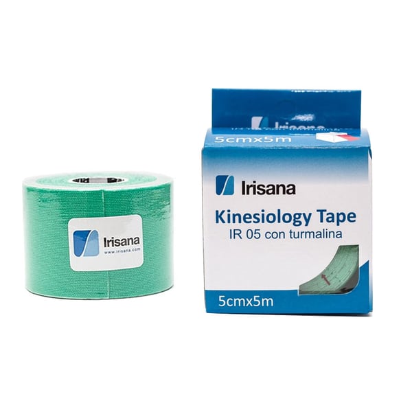 Kinésiologie Tape Irisana avec tourmaline verte 5cmx5m