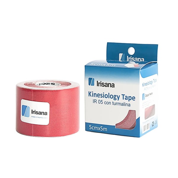 Kinesiology Tape Irisana avec couleur rouge tourmaline 5cmx5m