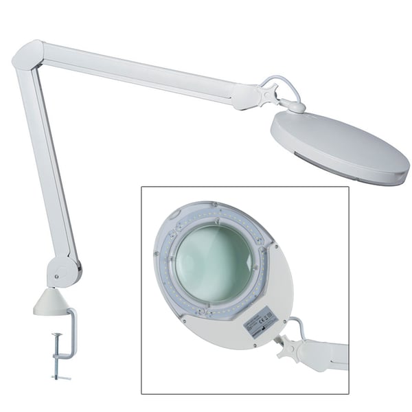 Lampe loupe LED HF 8W avec cinq grossissements (différentes ancres disponibles)