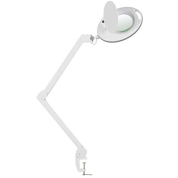 Lampe loupe Mega Cold Light LED avec cinq grossissements (base de fixation à pince)