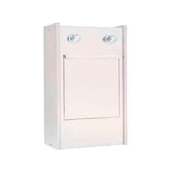 Lave-câble apparent avec cuve d'emboutissage et robinets temporisés : en acier inoxydable avec support de cale à l'intérieur (45 x 30 x 75 cm)