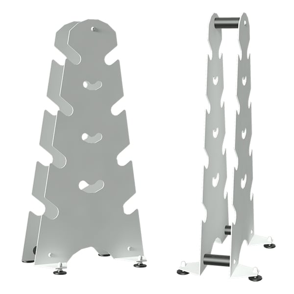 Lot d'haltères de 0,5 à 3Kg avec support métallique (Comprenant paire d'haltères de 0,5kg, 1kg, 2kg, 3kg)