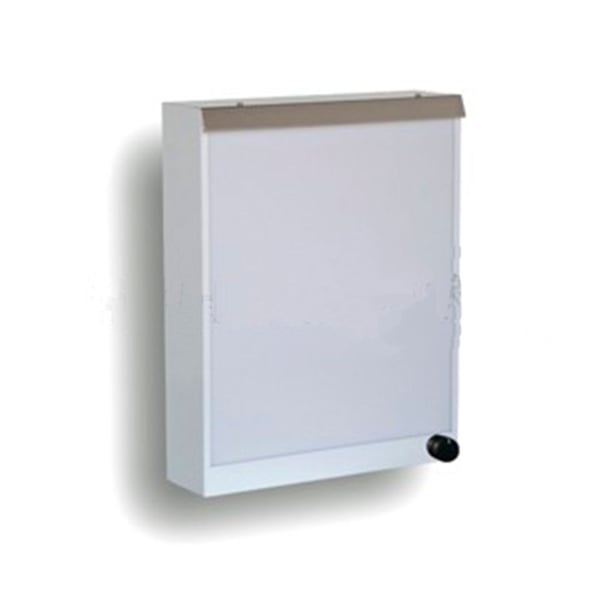 Negatoscopio mural 1 écran avec régulateur en acier peint en blanc