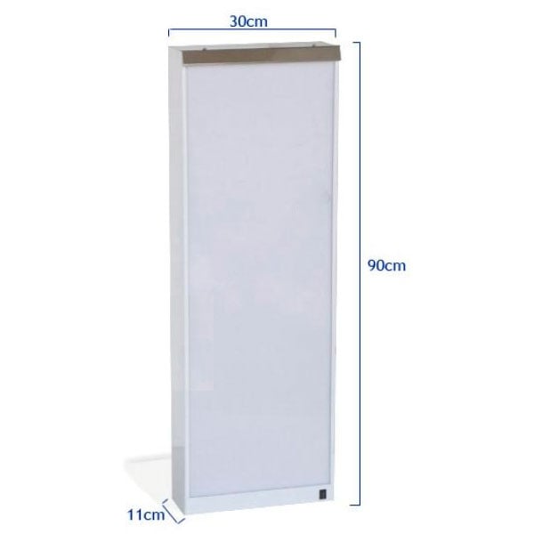 Négatoscope de colonne murale à allumage direct en acier inoxydable (2 mesures)