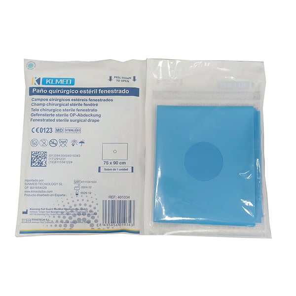 Champs chirurgicaux fenêtrés stériles (différentes tailles)